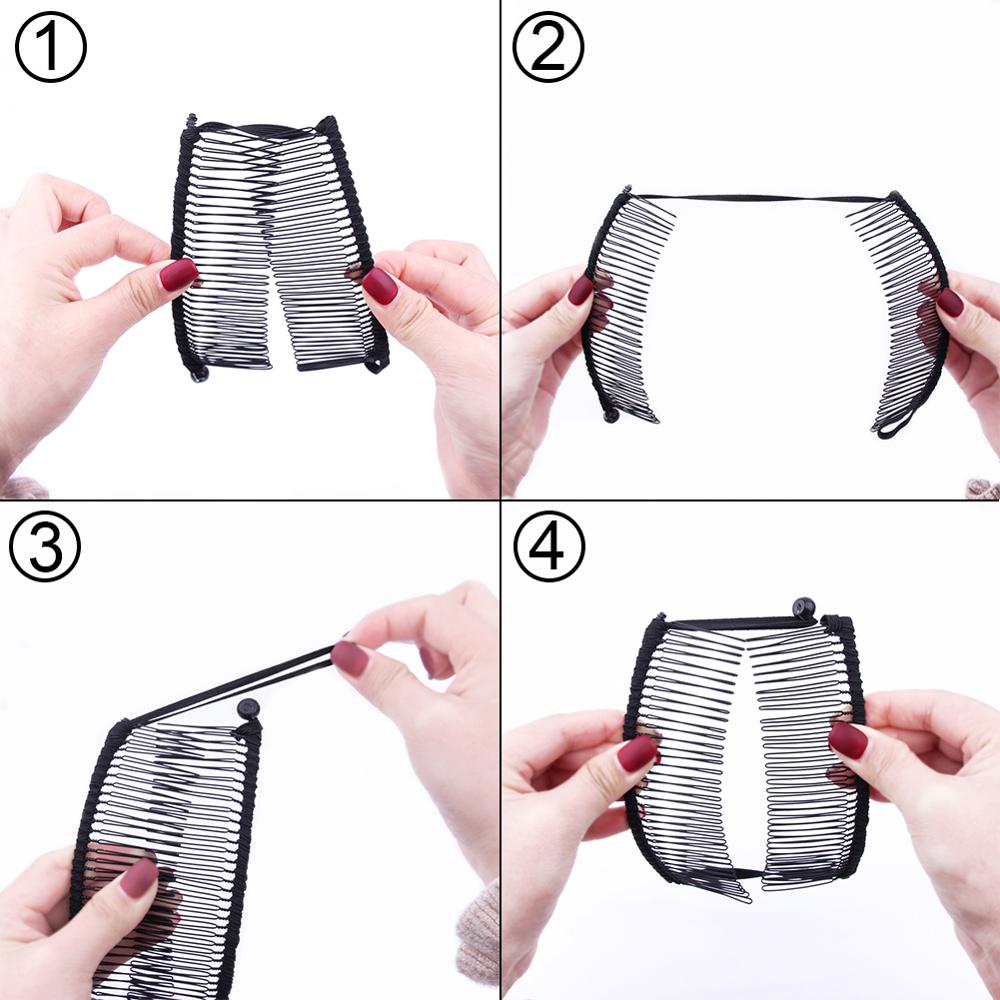 Pince banane pour cheveux épais, naturels, bouclés, Vintage, extensible, multi-styles, peigne, accessoires pour cheveux