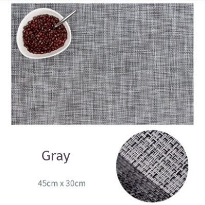 Ermakova 4 Stks/partij Placemats Placemats Antislip Wasbaar Plaats Mat Hittebestendige Placemat Eettafel Disc Kom Pad coaster: Gray