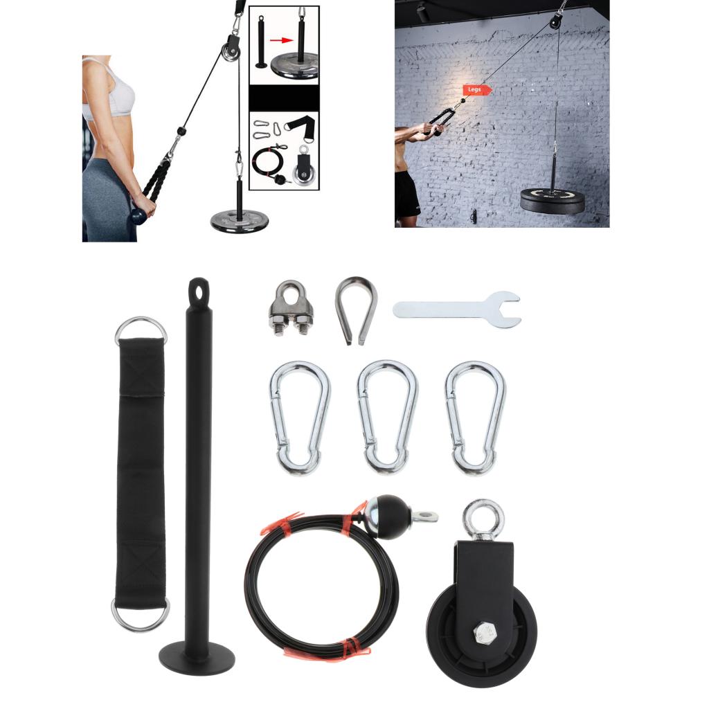 Fitness Pulley Triceps Rope Cable Machine System DIY Loading Pin, Swivel Pulley