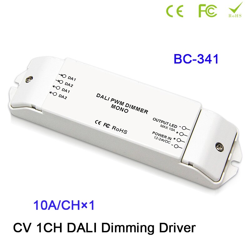 CV DALI Led Dimmer Controller,1CH/3CH/4CH Dimming/RGB/RGBW Dimming Driver Controller for led strip tape light,DC12-24V: BC-341