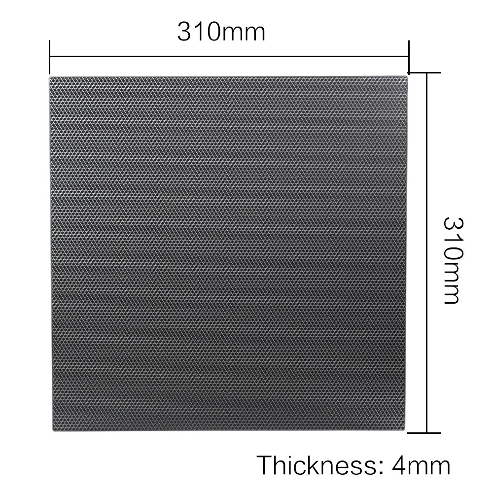 3dsway-piezas de impresora 3D, plataforma de cristal de carbono, cama , superficie de construcción, placa de vidrio Ultrabase templado, 220x220, 310x310: 310x310x4 1pc