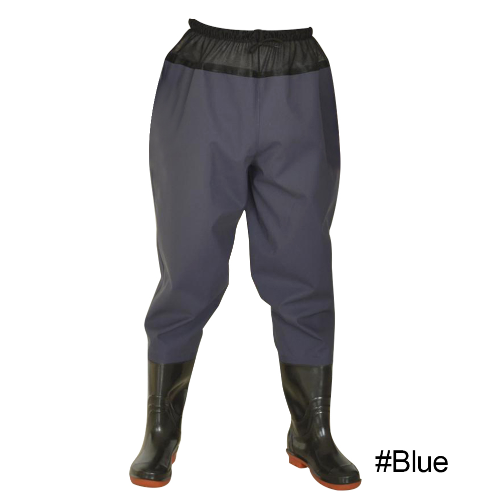 Fly Fishing Wading Pant Fishing Waders Pants Portable Breathable Waterproof Overalls Boots Clothes Stocking Foot for Men Women: Blue-38