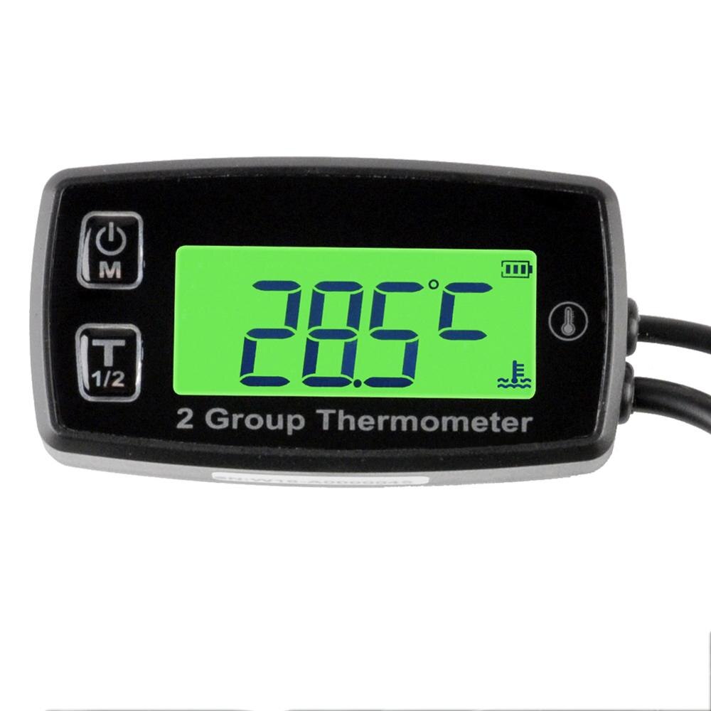 Digitale 2 Temp Meter Thermometer Temperatuur Meter Voor Dirt Pit Bike Motor Motor Auto Ggeneratortemperature Meter Olie Bike Motor