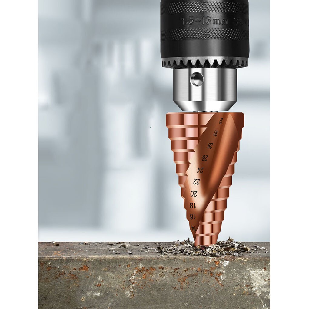 Kobalt hss trapboor hss snelstaal kegel driehoek schacht metaalboor set gat voor rvs roterende boorgereedschap