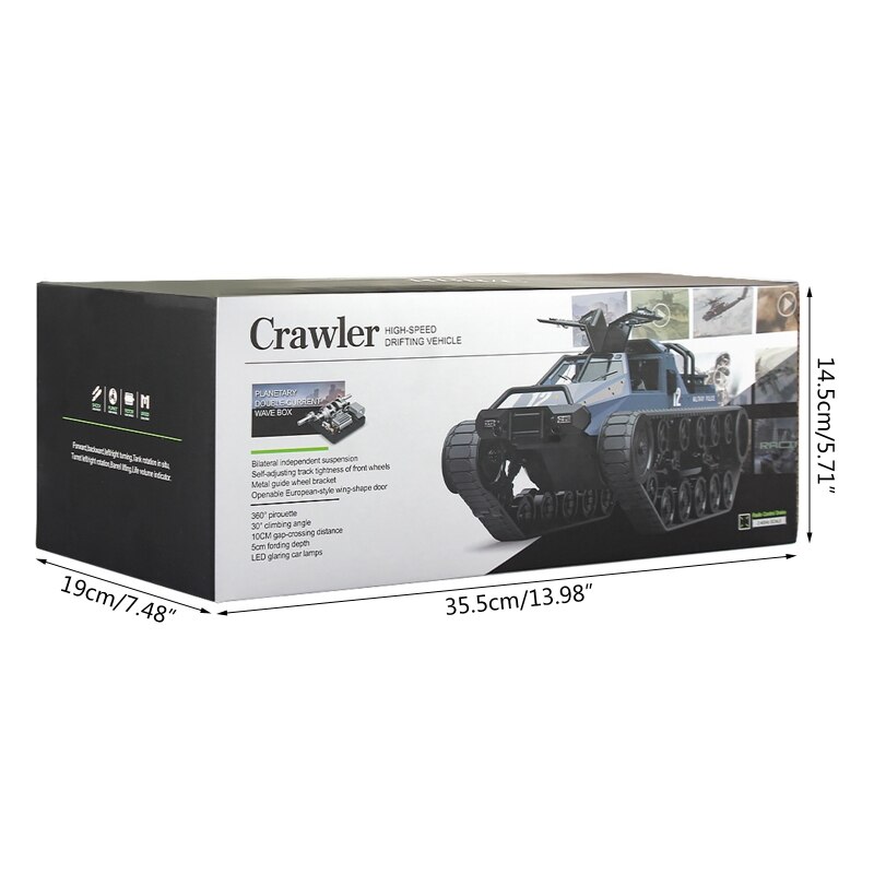 1:12 Scale Tracked Vehicle High Speed Drift Tank DIY Assembly RC Tank Kit Q6PD