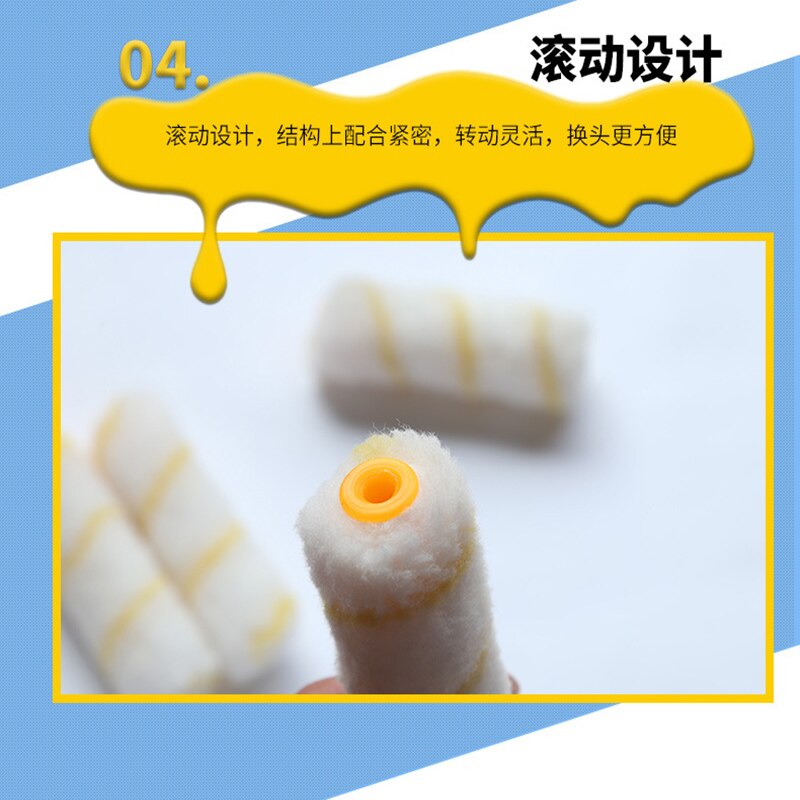 10/20pcs Paint Brushes Wall Ceiling 4 Inch DIY Roller Paint Brush Painting Brushes Painting Tools Paint Tool Sets for Home