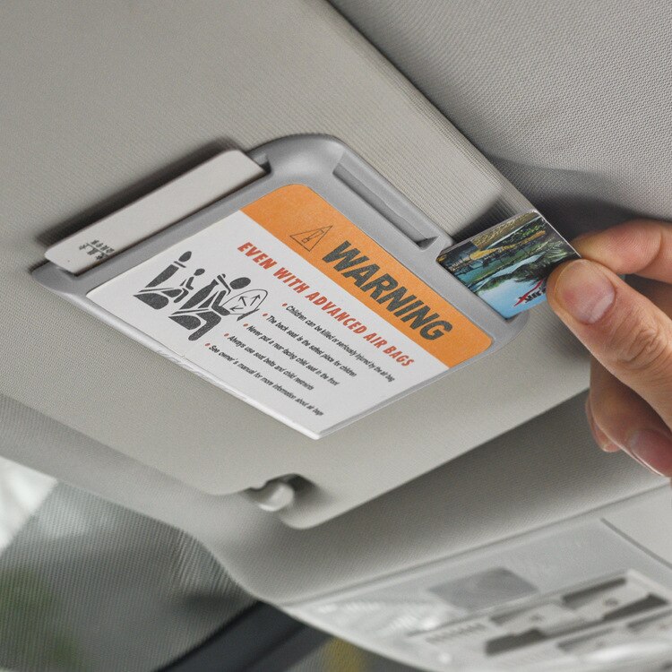 Auto Zonneklep Kaarthouder Organizer Sterk Plakken Opbergen Opruimen Auto Instrumentenpaneel Deur Kaart Clip Auto-interieur Accessoires