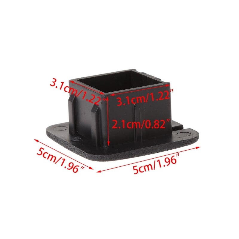 Bouchon universel de couverture d'attelage de remorque noir de classe I et II de 1 à 1/4 pouce (1.25 ")