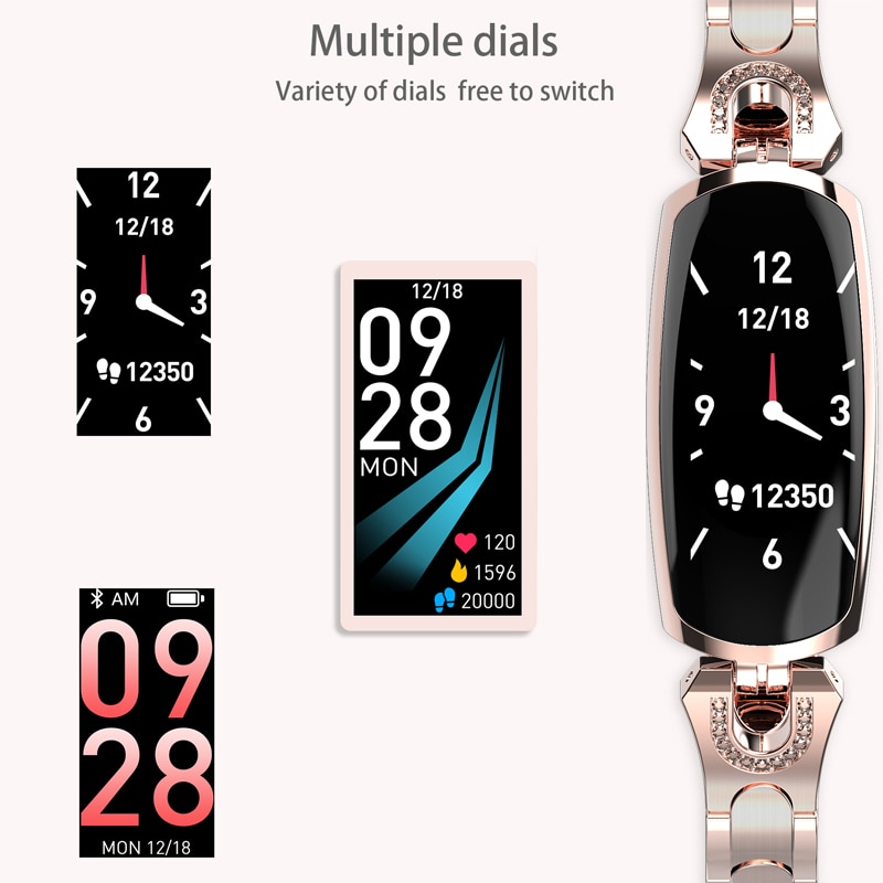 Ak16 naisen älykello ranneke syke verenpaine älykäs rannekoru kuntoseuranta älykello ranneke naisille