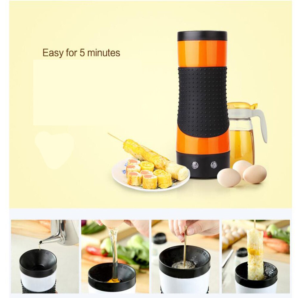 Automatic Electric Egg Boiler Egg Roll Maker Egg Omelette Master Sausage Machine Bottle-Shaped for Breakfast Home EU Plug