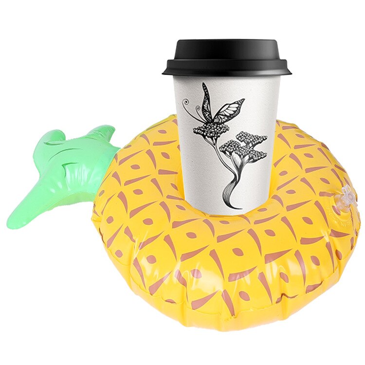 Rooxin oppustelig drink ølholder donut kirsebær kopholder til pool flyder svømmering drikkevare holder vand sjov fest adgang: Ananas