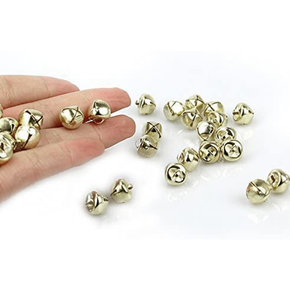 50Pcs Diy Jingle Bells Aluminium Losse Kralen Kleine Voor Festival Thuis Party Kerstboom Decoratie Ambachten Accessoires