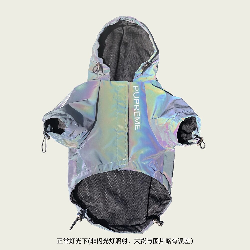Abrigo para perro reflectante a la , ropa para perros al aire libre a prueba de viento, Sudadera con capucha deportiva para perros, ropa para mascotas para Bulldog Chihuahua