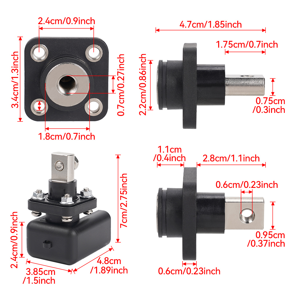 200A All-Copper Lithium Battery Terminal Connector Energy Storage Terminal Battery Connector Adapter Inverter Plug