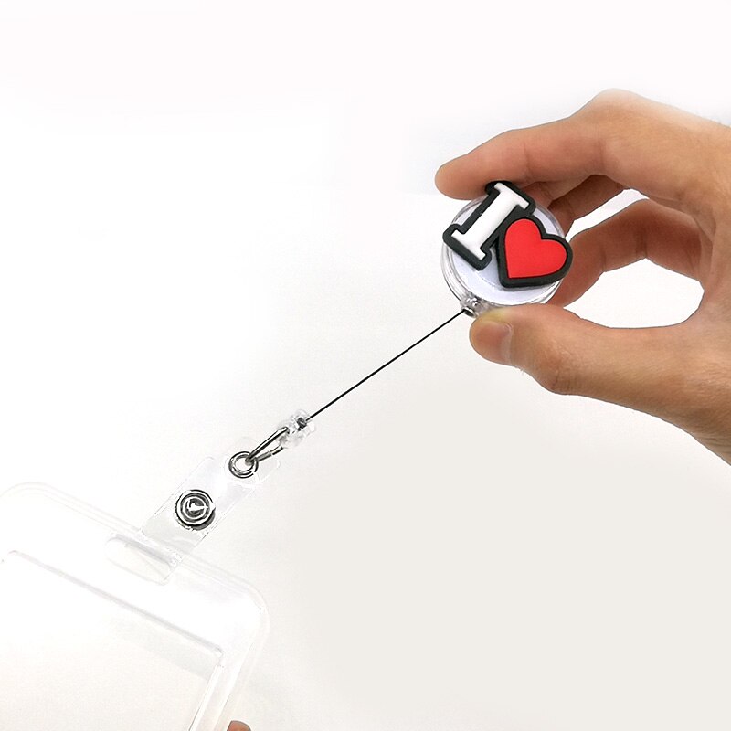 1PCS Retractable Pull Badge Nurse Cute Badge Reel Clip Badge Holder Yoyo Card Doctor ID Card Chain Clips School Student Office