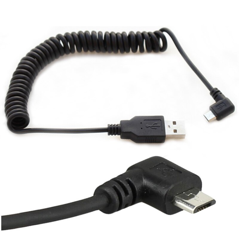40cm usb 2.0 hane till micro usb 2.0 hane 90 graders micro usb vinklad vänster eller höger vinklad indragbar dataladdningskabel: Vänster en vinklad