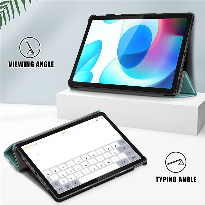 Custodia per Realme Pad custodia da 10.4 pollici tri-fold in pelle PU supporto magnetico custodia per Tablet per Realme Pad 10.4 &quot;custodia