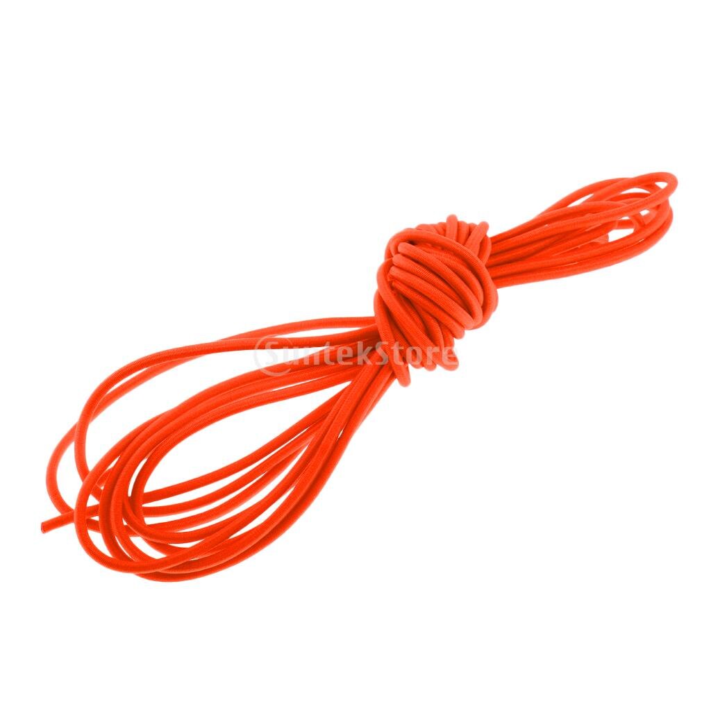 Oranje 3mm 0.5-100m sterke bungee touw schokkoord spanband aanhangwagen boot kajak/vervangende tent opvouwbare staaf elastisch touw: 5m