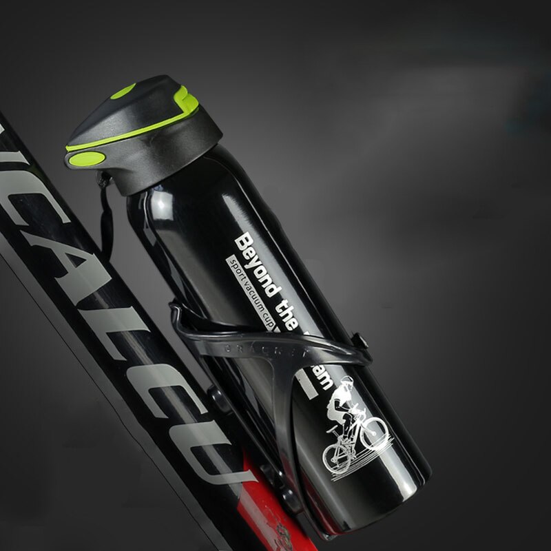 500Ml Fiets Water Bottle Outdoor Sport Hardlopen Mountain Fietsen Warm-houden Fiets Waterkoker Drinken Fles Roestvrij Stalen Kop