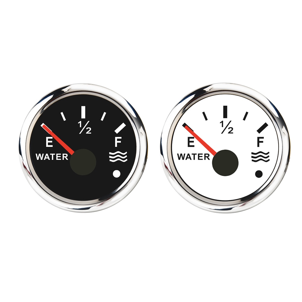 100% Digital Displayer 0-190ohm Water Level Gauge 52MM Gauge Empty to Full Water Tank Indicator Meter 240-33ohm with Warning LED