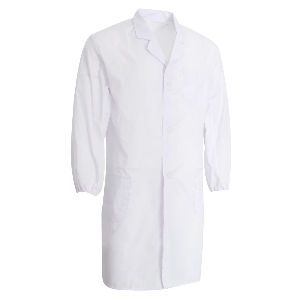 unisex Langarm Weiß Schalen Mantel Arbeits Uniform, für studenten und profis in labor, krankenhaus, hygienisch Service