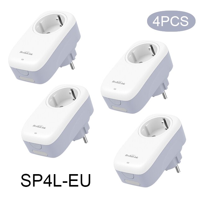 Broadlink SP3S Eu SP4L Wifi Socket Timer Plug Outlet Smart Home Automation App Controle Werk Met Alexa Google Thuis siri: 4pcs SP4L EU