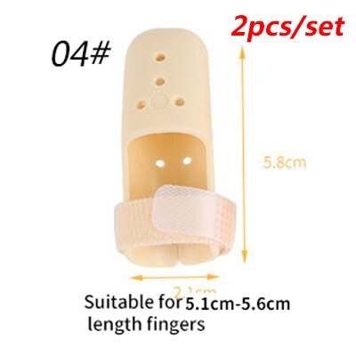 1/2/5Pcs Convenient Adjustable Finger Joint Support Orthosis Finger Fixed Splint Orthodontic Device Protector Finger Care Tool: Type D-2Pcs