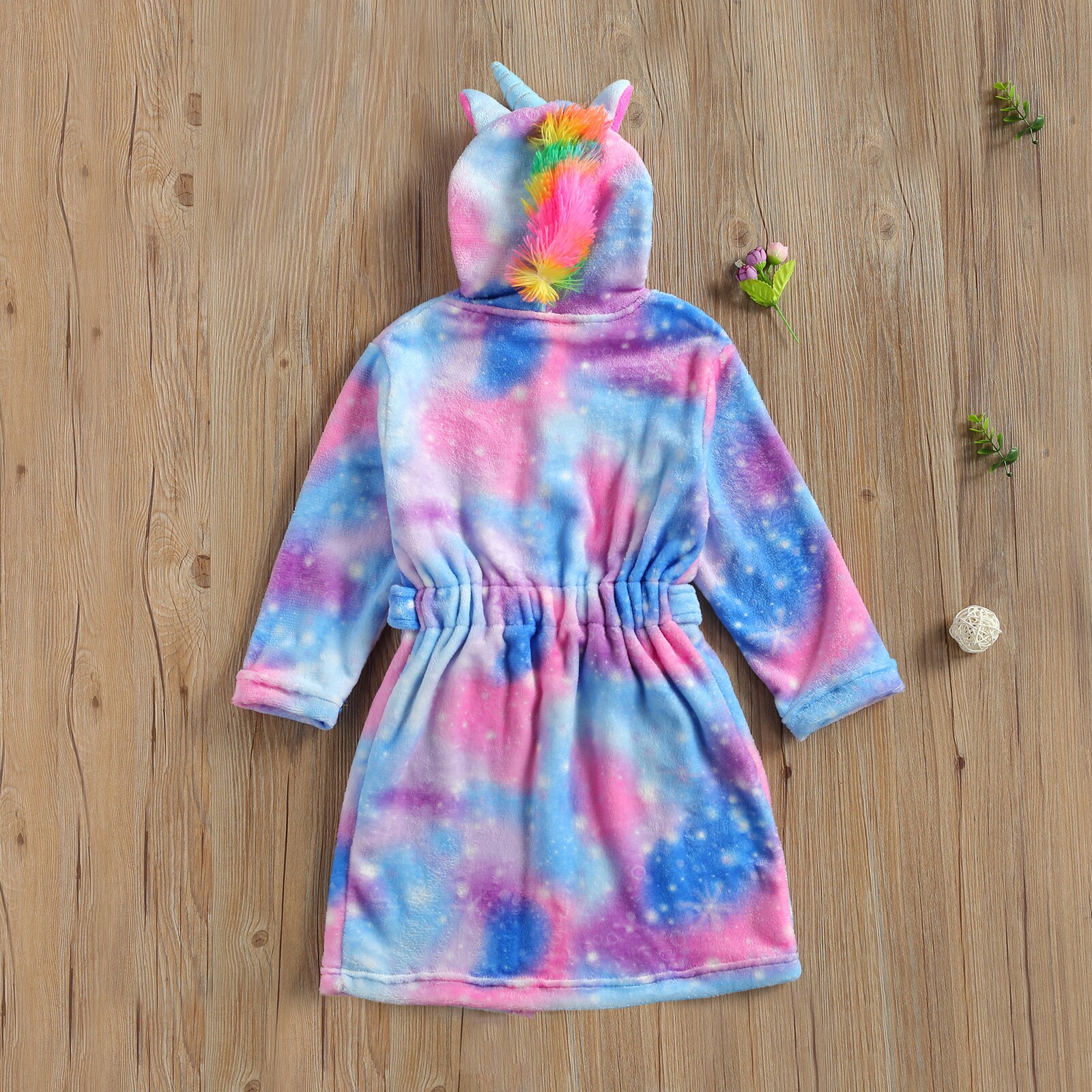 5-9Y Baby Hooded Bathrobe Flannel Robes Winter Spr... – Grandado