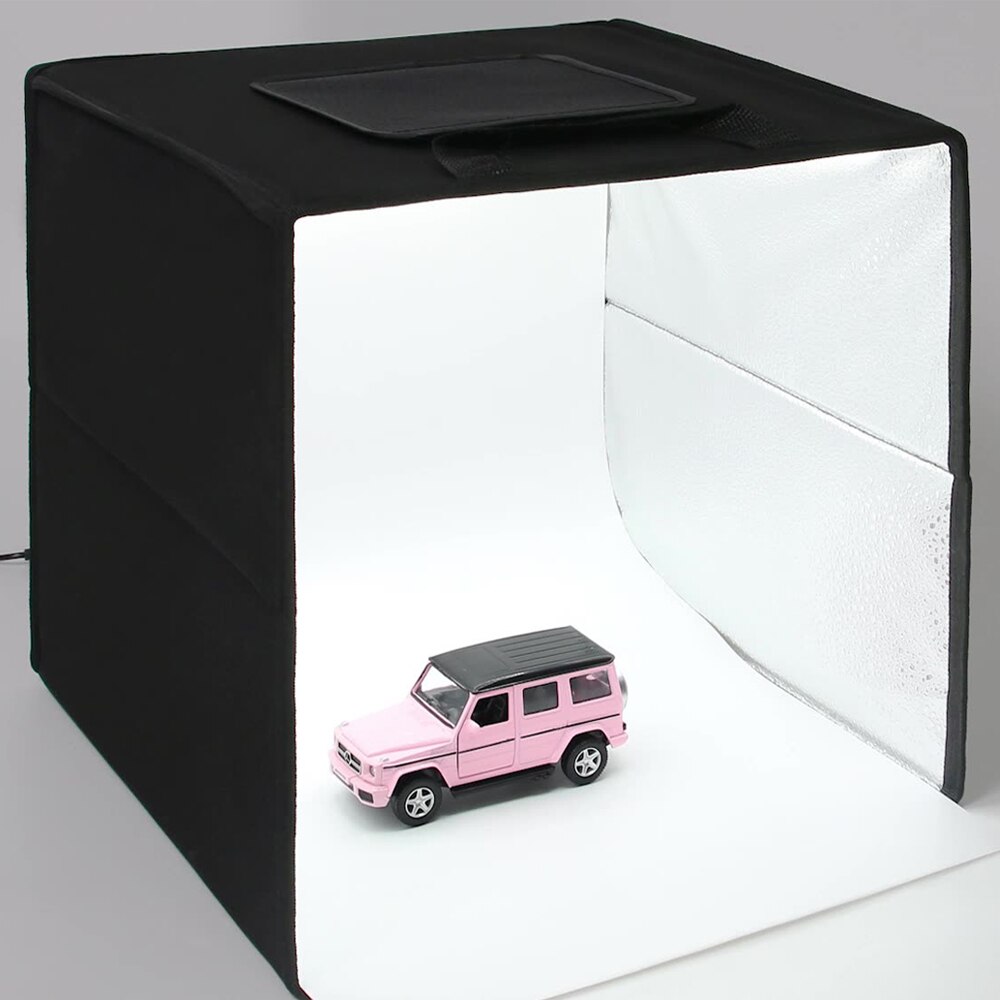 30x30cm Folding Lightbox Adjustable Brightness Portable Ring LED Photography Lighting Softbox Shooting Tent Box Kit 6 Backdrops