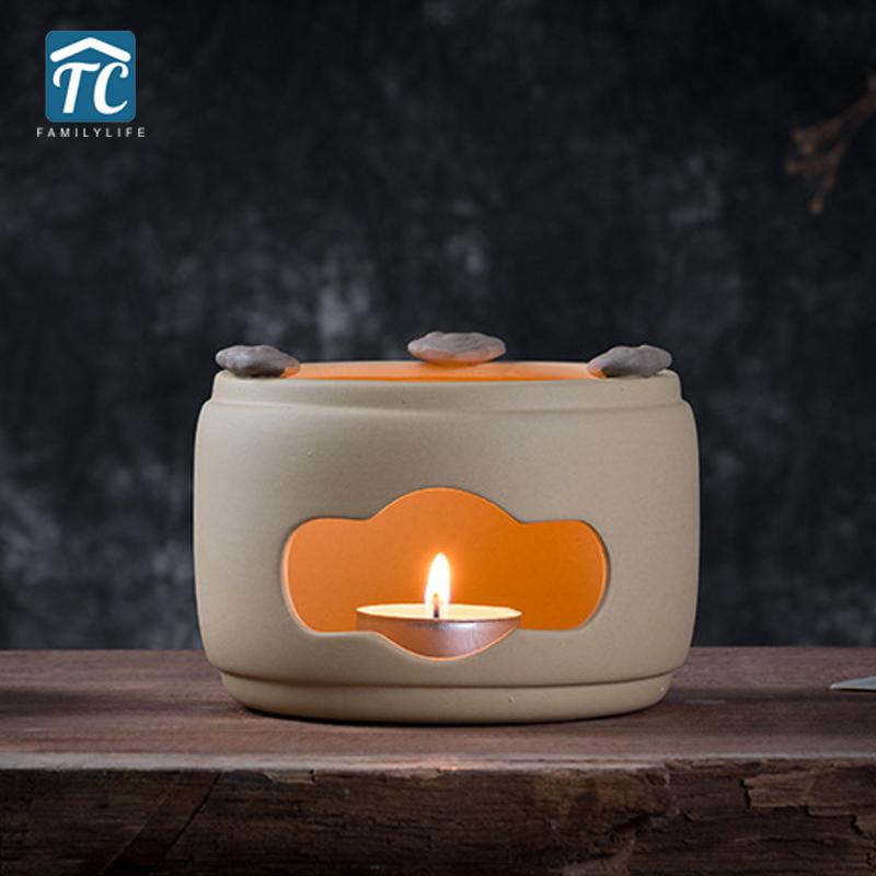 Estufa de cerámica japonesa para calentar velas, soporte de aislamiento térmico con Base de cerámica, calentador de leche y café, tetera