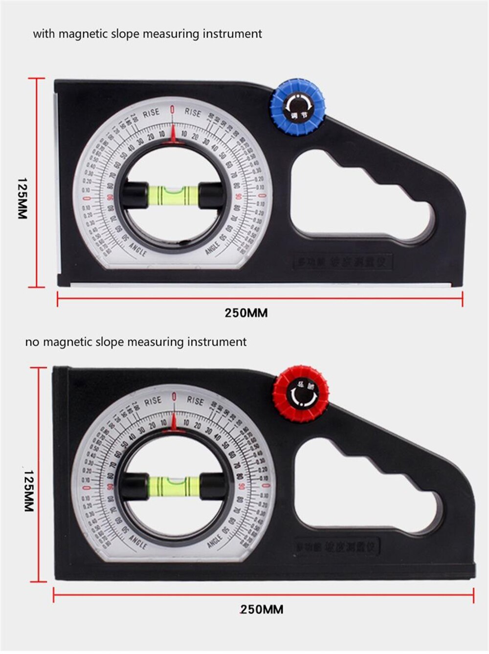 Multifunctional Slope Protractor Measuring Instrument Inclinometer Carpenter Tools Angle Measurement Square for Angles