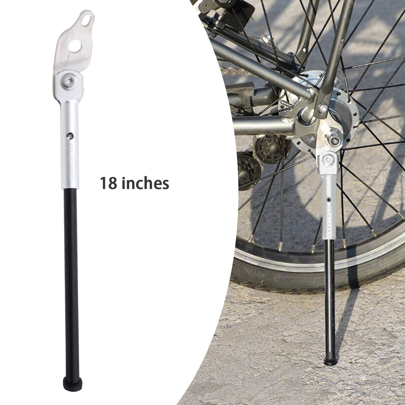 Bike Kickstand, Folding Bicycle Single Leg Stand with Anti-Slip Foot for Birdy Folding Bike, Kids Bike, Foldable Bike