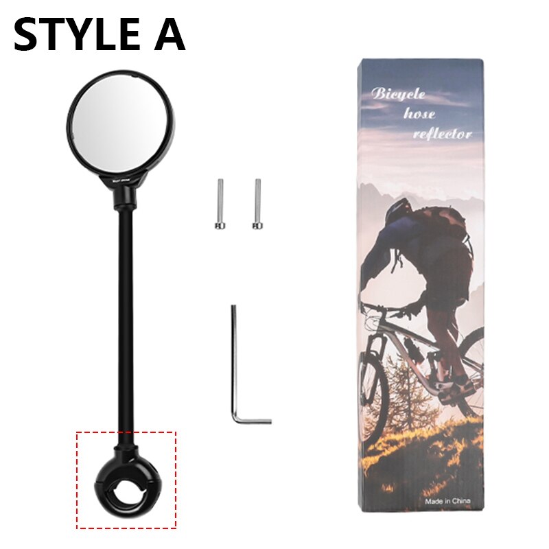 Sykkelspeil tilbehør bredt utvalg vinkelspeil for sykkelstyre speil rotasjonssyklus bakspeil for off road,mtb: Stil  a 1 stk