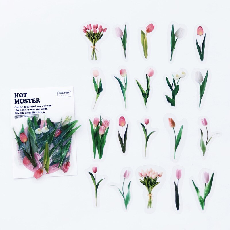 40PCS /Pack Blue Butterfly PVC Craft Sticker Notebook Diary DIY Decoration