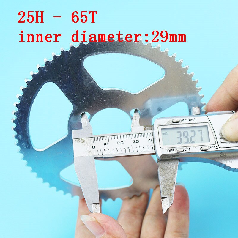 25H sprocket 29mm 65teeth three hole 25H sprocket 65tooth chain disc deceleration disc for Pocket Bike Goped Scooter ATV 47 49cc