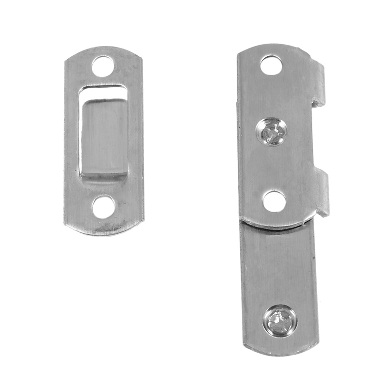 1Set Hasp Latch METAL Hasp Latch Lock Sliding Door Lock for Window Cabinet Fitting &amp;amp; 20Pcs Wire Fixing Clamp Clip White