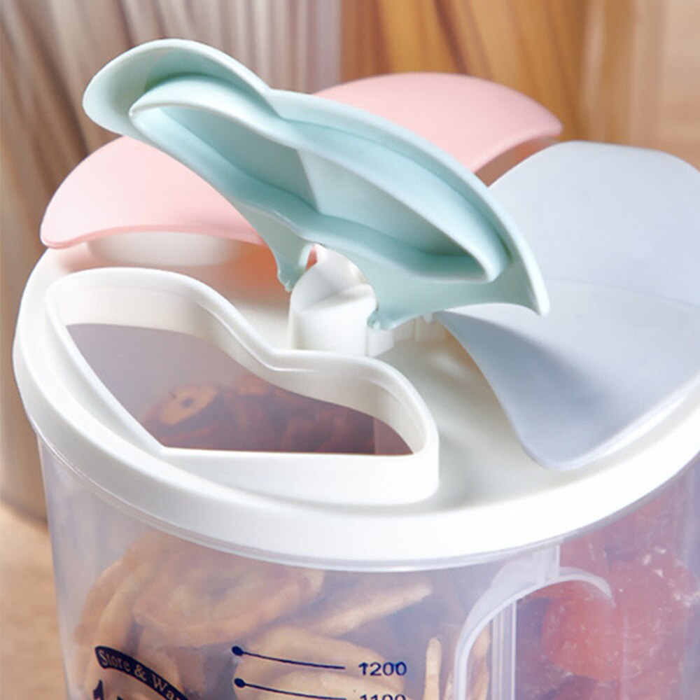 Caja de almacenamiento de alimentos PP, Juego de contenedores transparentes de plástico con tapas para cocina, frascos de botellas de almacenamiento, granos secos, cereales de frutas sellados