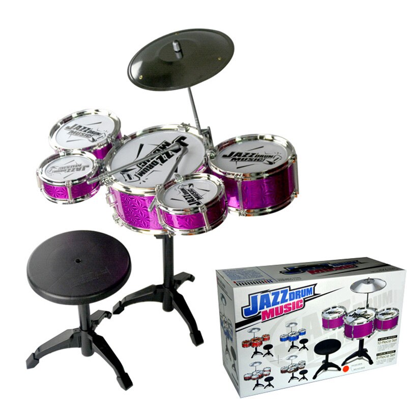 Stor simulering 5 tromme jazz tromme krakk stol populær elektronisk musikkinstrument tilfeldig farge