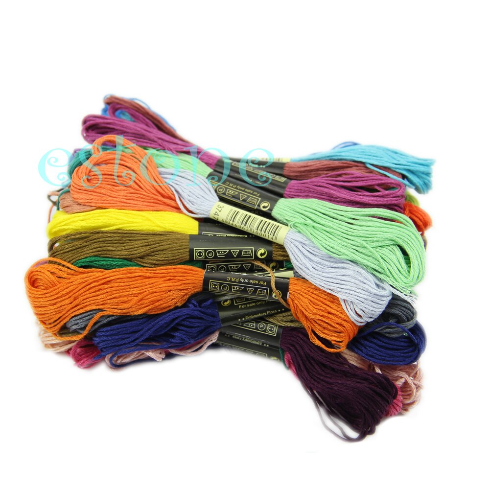 Veel 50 Katoen Cross Floss Stitch Draad Borduurwerk Naaien Strengen Multi Kleuren 62KC