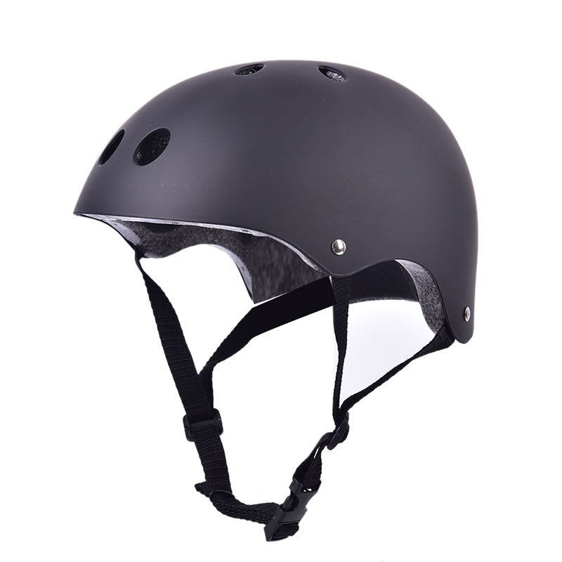 Enfants/adultes hommes femmes Sport accessoire cyclisme casque réglable tête taille montagne route vélo casque rond casque de vélo: BK / L