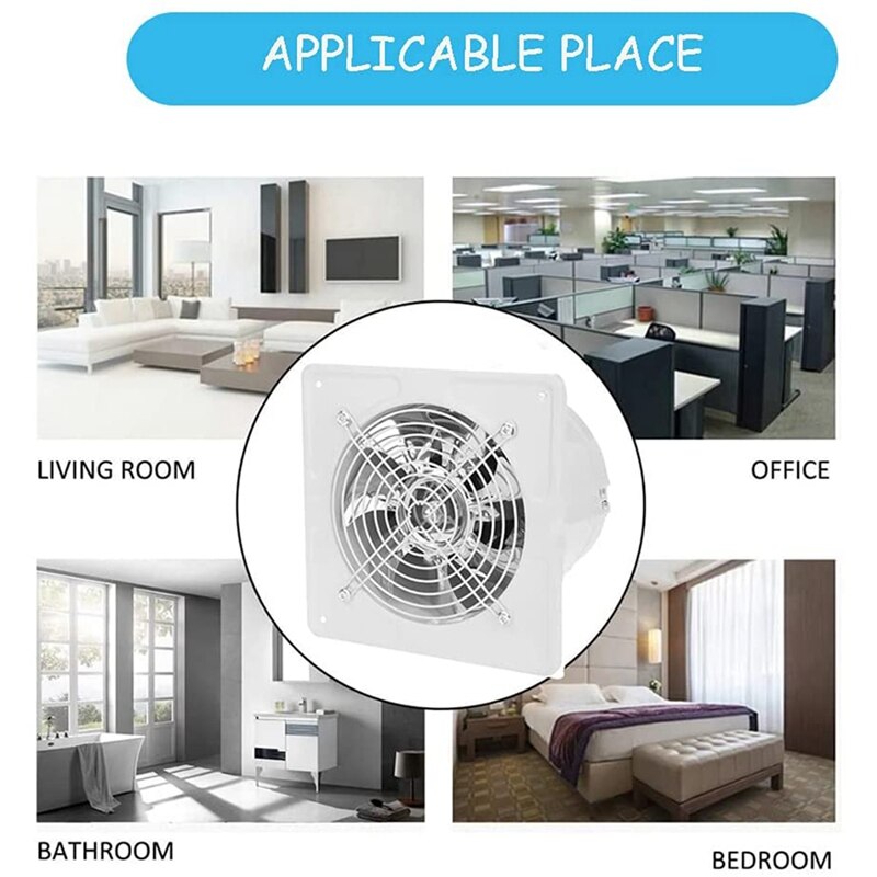 Exhaust Fan, Wall Mounted Vent Fans, Ventilation Blower For Bathroom Attic Window Basement