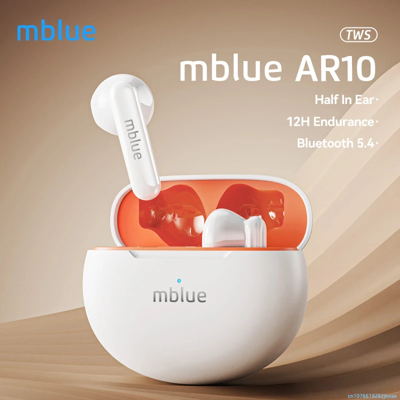 Nowe słuchawki Bluetooth Mblue AR10 Stereo Bezprzewodowe Półotwarte Słuchawki HiFi Redukcja Szumów Rozmów Długi Czas Pracy na Baterii