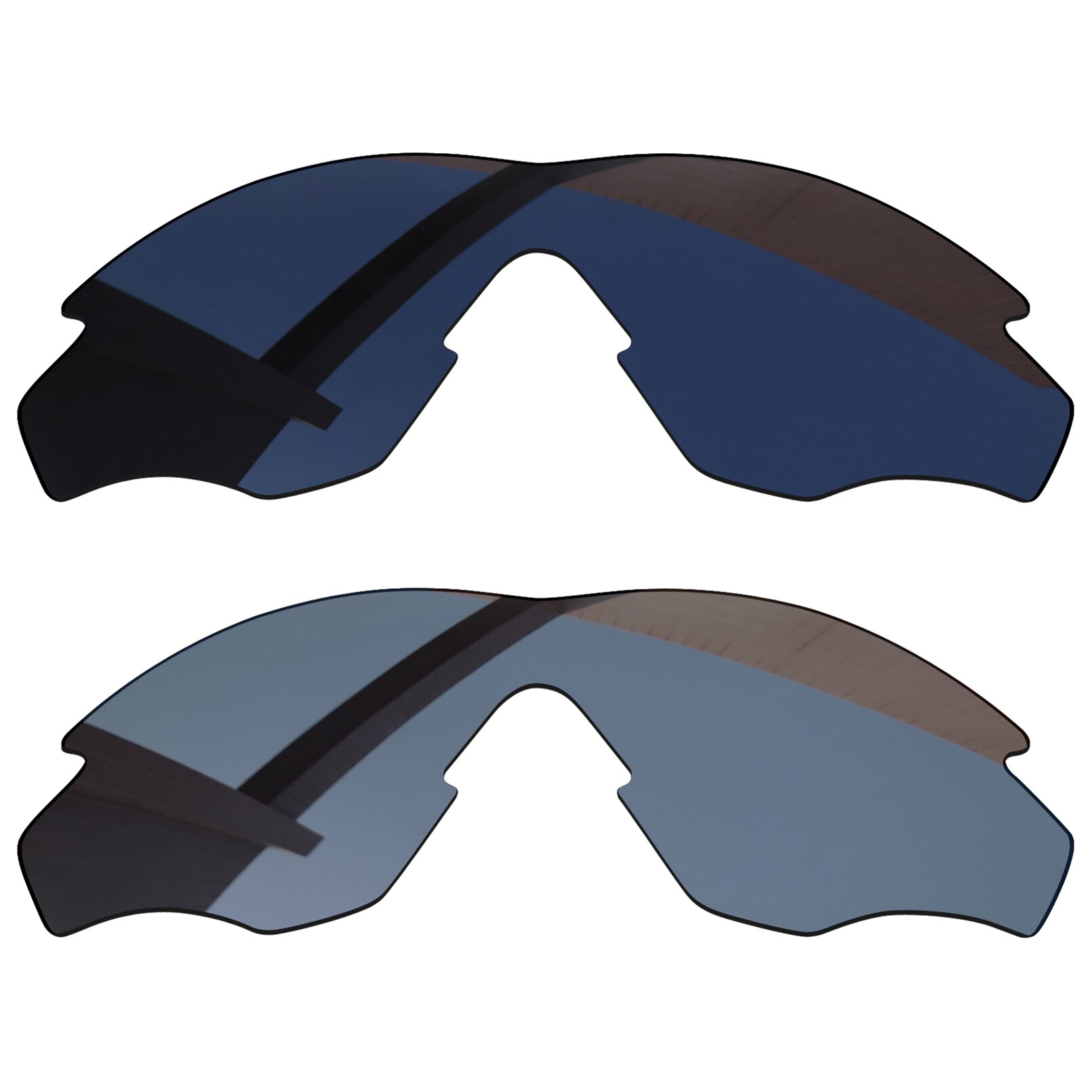 Alphax 2 Pairs Pitch Black &amp; Sliver Grey Gepolariseerde Vervanging Lenzen Voor-Oakley M2 Frame Xl OO9343 Frame