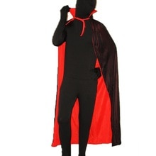 Vampier Mantel Cape Stand-Up Kraag Cap Rood Zwart Omkeerbaar Voor Halloween Kostuum Thema Party Cosplay Mannen Vrouwen