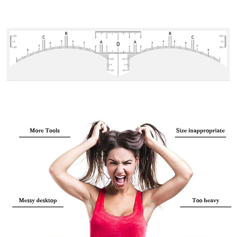 1Roll Disposable Eyebrow Ruler Sticker Adhesive Eyebrow Microblading Ruler Guide Permanent Makeup Tool