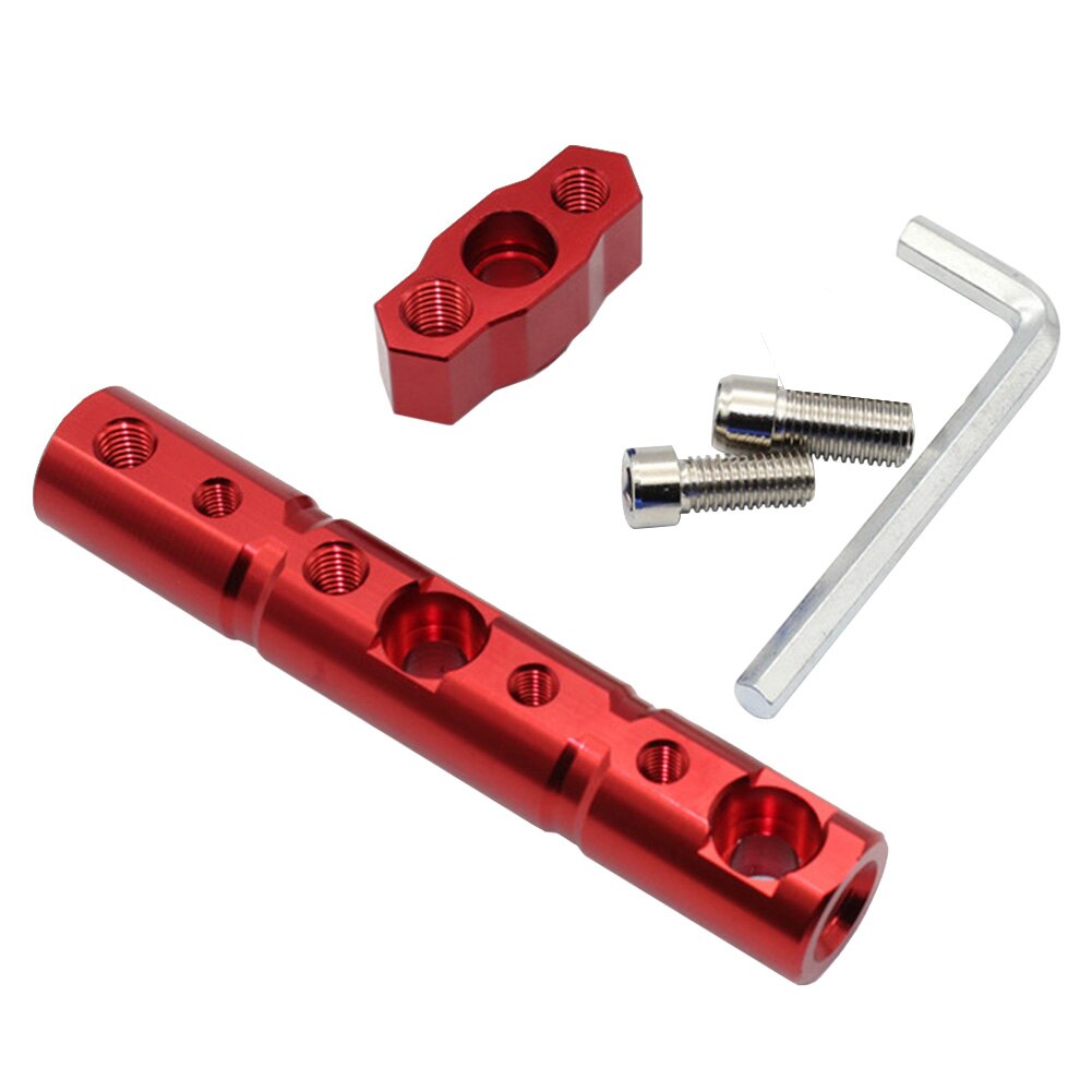 Motorcycle Mirror Mount Riser Multifuncation Bracket Extension Mount Holder: Red