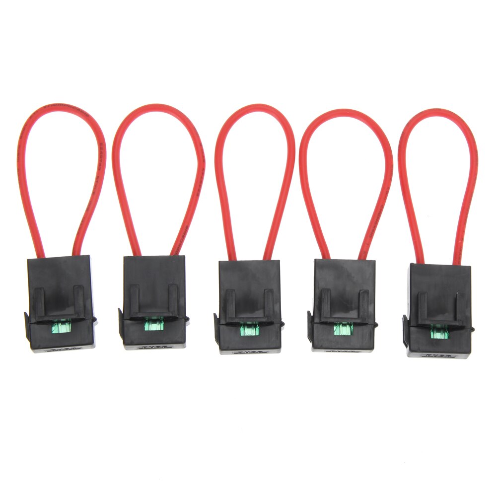 5pcs Mini Inline Fuse Holder with 30A Fuse 22AWG Wire Car Automotive In-Line Fuse Socket for ATO ATC Blade Type Fuses