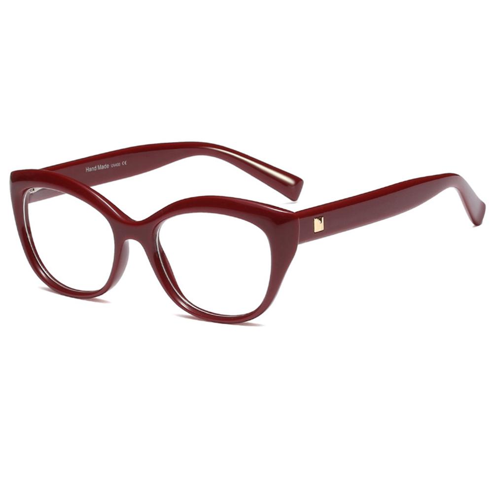 Belmon Cat Eye Spectacle Frame Women Eyeglasses Computer Prescription Optical For Female Eyewear Clear Lens Glasses Frame 95154: 95154 red