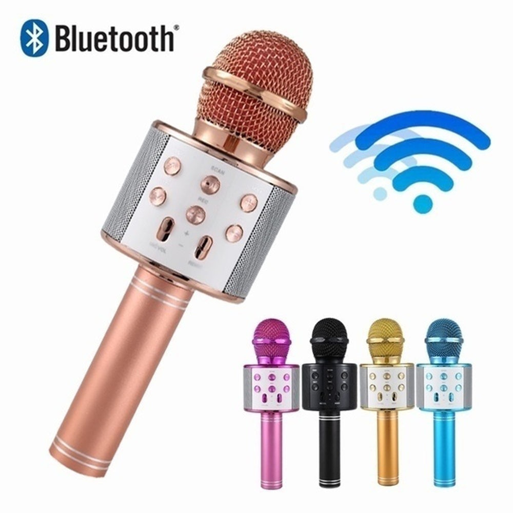 Bluetooth Karaoke Microphone Wireless Microphone Professiona Speaker Handheld Microfone Player Singing Recorder Mic