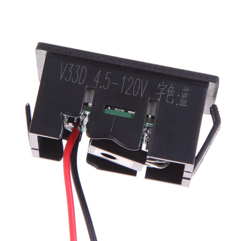 0.36 "  dc4.5-120v led bil digitalt display panel voltmeter voltmeter auto for 36v 48v bil motorsykkel auto voltmeter